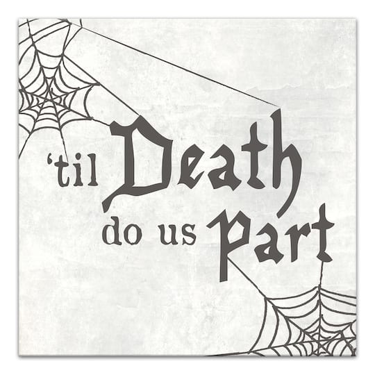 &#x27;Til Death Do Us Part Webs Canvas Wall Art